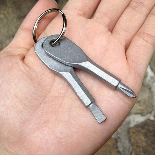 2-piece EDC Screwdriver Keychain