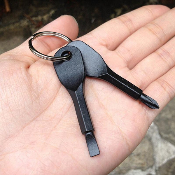 2-piece EDC Screwdriver Keychain