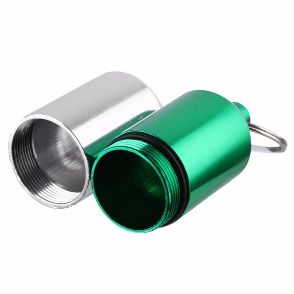 Aluminum Pill Case with Key Ring