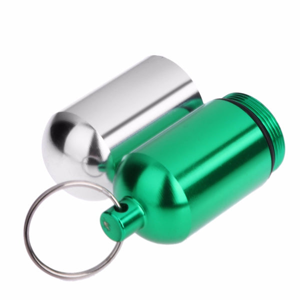 Aluminum Pill Case with Key Ring