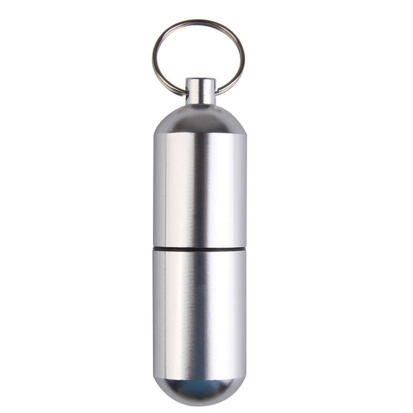 Aluminum Pill Case with Key Ring